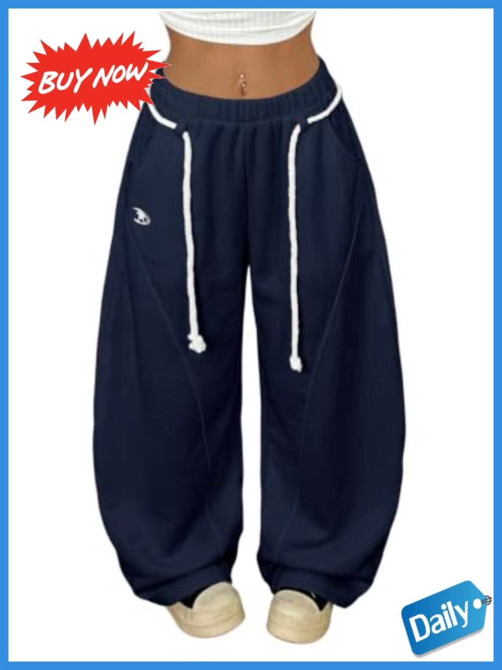 Wide Leg Barrel Sweatpants Fleece Drawstring Pockets Casual Lounge